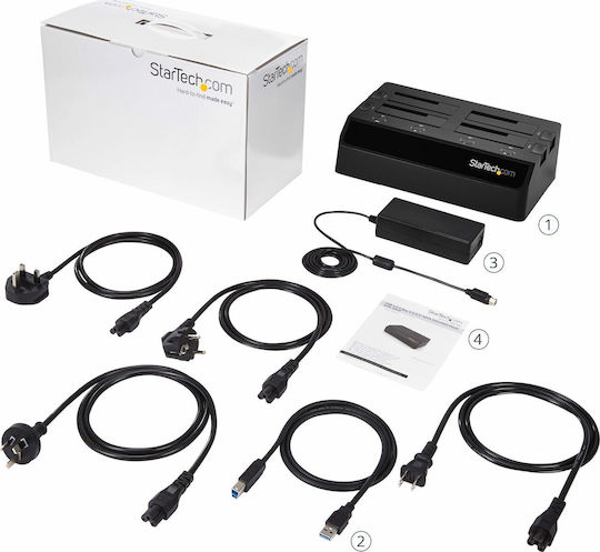 StarTech Docking Station για 4 Σκληρούς Δίσκους SATA 3.5" / 2.5" με σύνδεση USB 3.0 (SDOCK4U33)