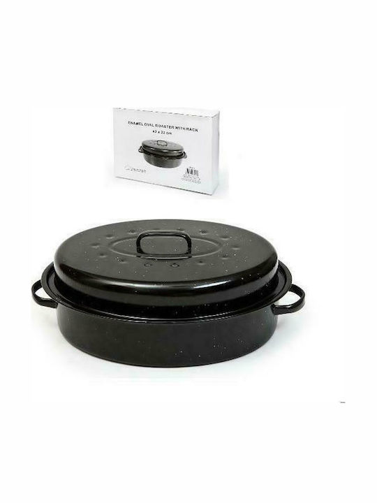 Fylliana JM-C03 Dutch Oven Oval mit Grillrost 42x32cm