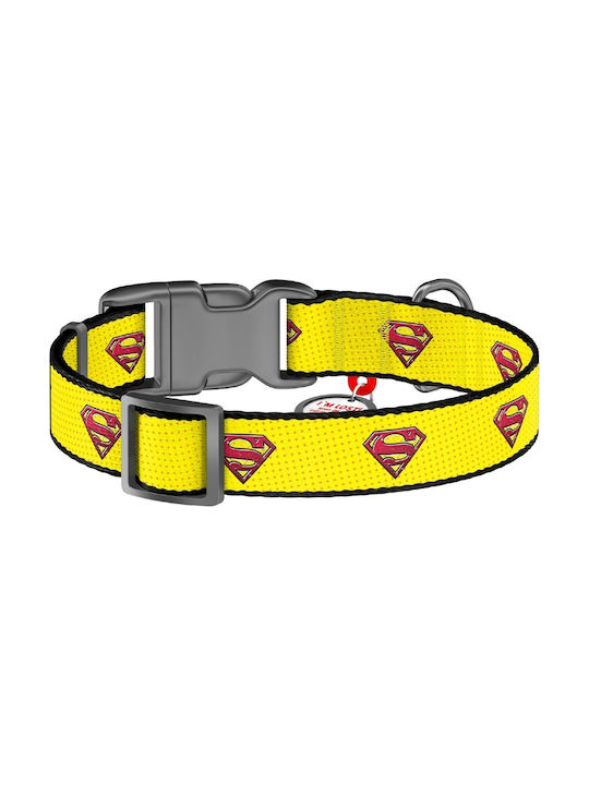 WauDog Superman 2 Hundehalsband in Gelb Farbe Halsband mit Smart ID 2x24-40cm 31-108