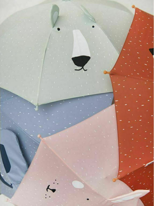 Trixie Kids Curved Handle Umbrella Mr Fox with Diameter 70cm Orange