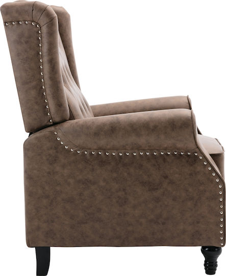 Chester Relaxsessel mit Fußhocker Antique Brown 78x85x104cm