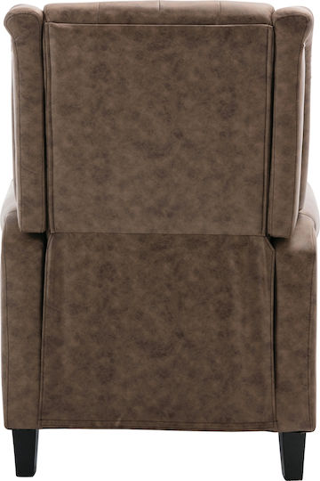 Chester Relaxsessel mit Fußhocker Antique Brown 78x85x104cm