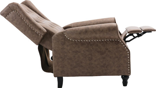 Chester Relaxsessel mit Fußhocker Antique Brown 78x85x104cm