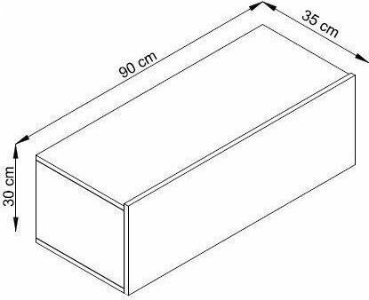 Висулка Шкаф за Дневна от ПДЧ Графит 90x37x30см Висулка Шкаф за Дневна от ПДЧ Графит 90x37x30см