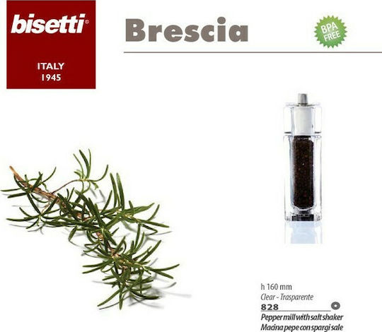 Bisetti Ръчен Мелница За Пипер 16см