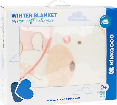 Kikka Boo Decke Kinderbett Polar Fisher Samt Rosa 110x140cm