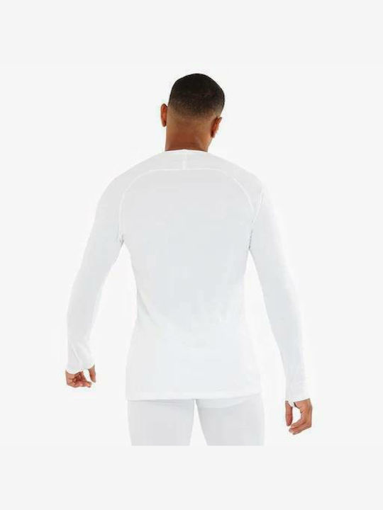 Nike First Layer Ανδρική Μπλούζα Dri-Fit Μακρυμάνικη Λευκή