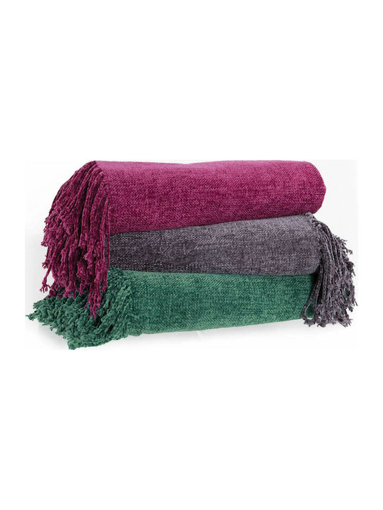 Nef-Nef Homeware Dorian Ριχτάρι Πολυθρόνας Chenille 130x160εκ. Anthracite 029311