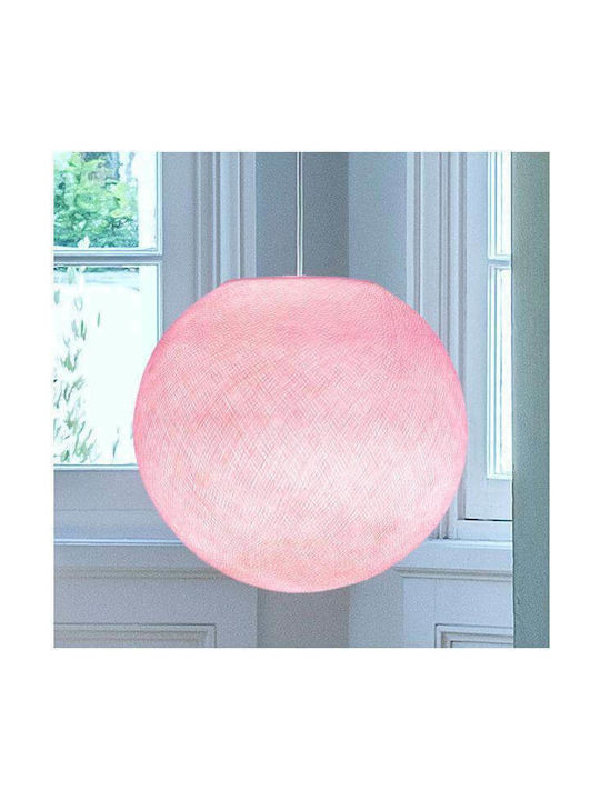 La Case de Cousin Paul Globe Single Bulb Kids Lighting Pendant of Plastic 40W with Drive Size E27 Sugared Almond 36x36cm