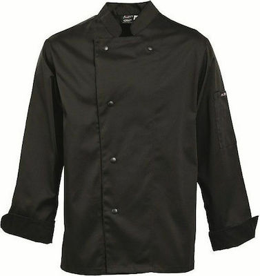 Axon Basil Chef Short Sleeve Polycotton Jacket Black