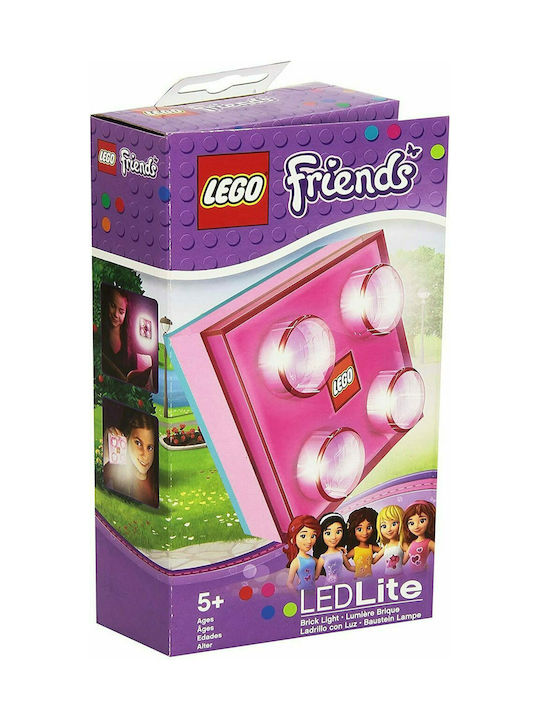 LEGO Led Kids Decorative Lamp Friends Brick Purple 8x8cm