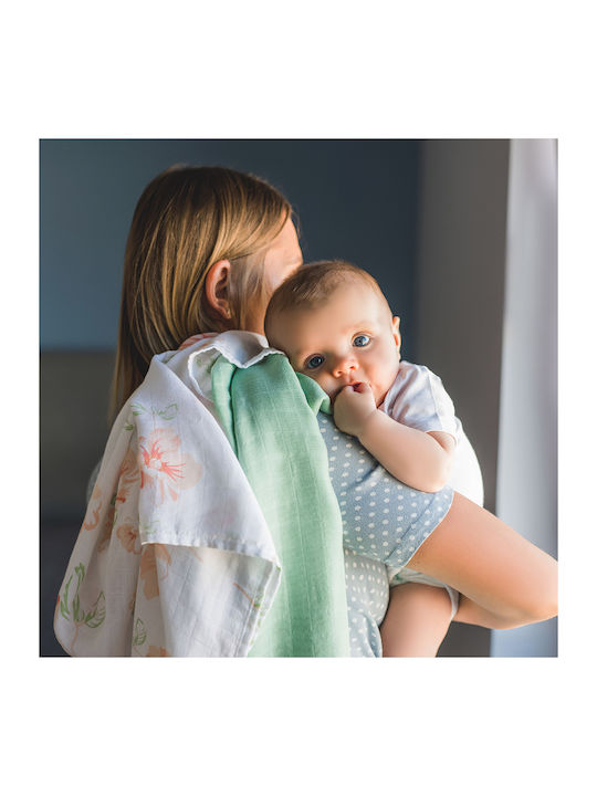 Babyono Stardust Muslin Swaddle Wraps Gray 120x120cm. 2pcs