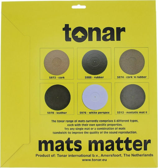 Tonar Slipmat aus Leder Matte Plattenspieler aus 100% Leder