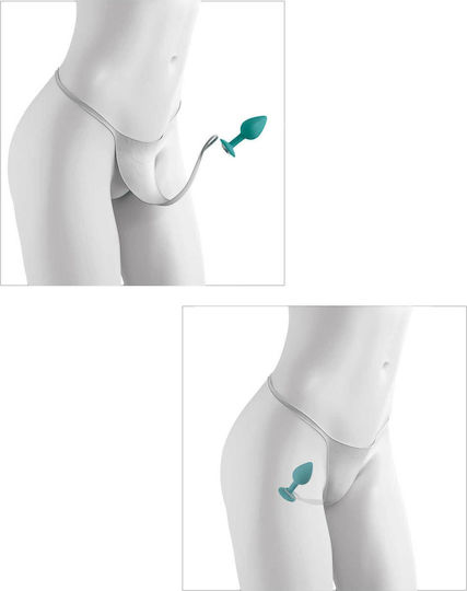 Pipedream Hookup Panties Crotchless Secret Gem Πρωκτική Σφήνα Τιρκουάζ 7.1cm