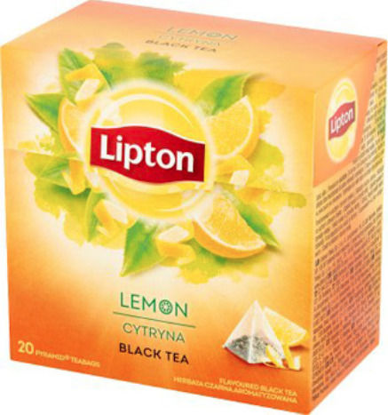 Lipton Μαύρο Τσάι 20 Φακελάκια 36gr με Άρωμα Λεμόνι