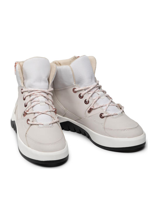 Supaway Leather Women's Ankle Boots White