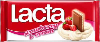 Lacta Chocolate Milk with Strawberry & Yoghurt 100gr 1pcs