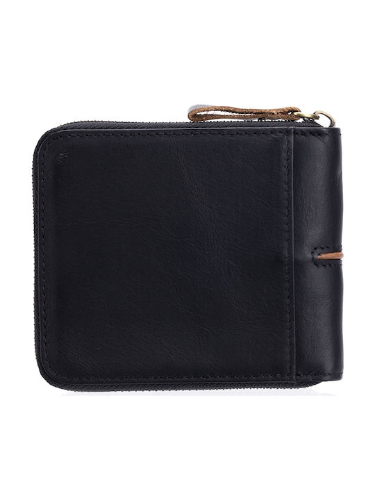 Bull Captain QB-042 Men's Leather Wallet with RFID Black QB042