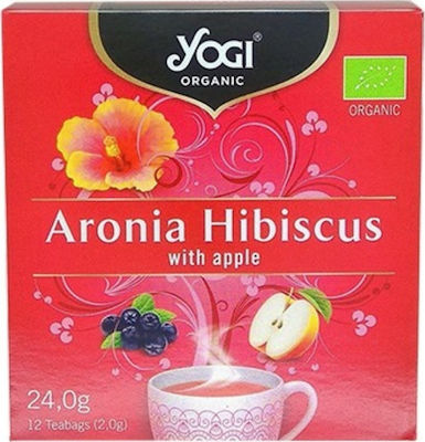 Yogi Tea Organic Tea Aronia & Hibiscus Herbs Blend Organic Product 12 Bags 24gr