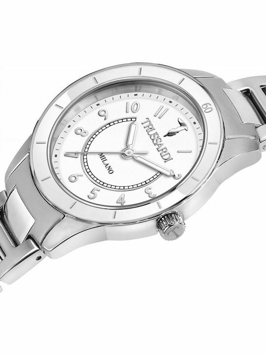 Trussardi T-Sky Damen Uhr mit Silber Metallarmband