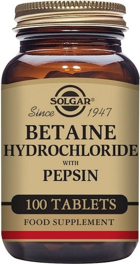 Solgar Betaine Hydrochloride Besondere Nahrungsergänzungsmittel 100 Tabletten