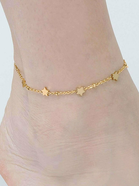 Luca Barra Bracelet Anklet Chain made of Steel Gold Plated