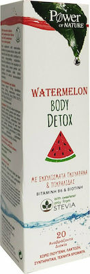 Power Of Nature Watermelon Body Detox με Στέβια 20 αναβράζοντα δισκία