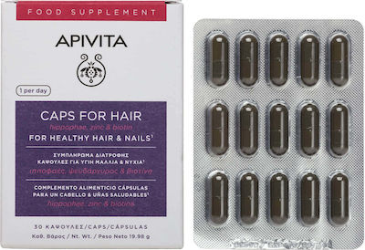 Apivita Caps For Hair Hippophae, Zinc & Biotin 30 capace 10-10-10-065