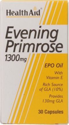 Health Aid Evening Primrose Oil 1300mg Supplement for Menopause 30 Capsules