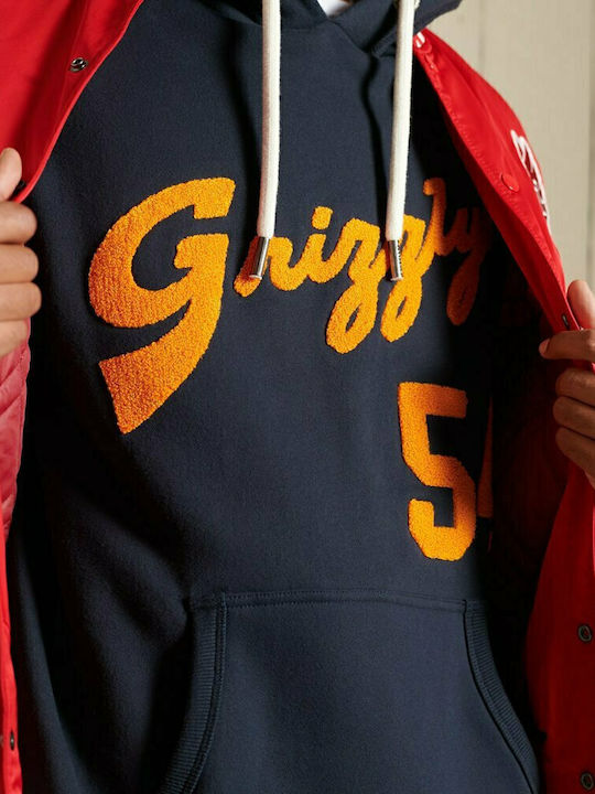 Collegiate Sweatshirt with Hood Eclipse Navy