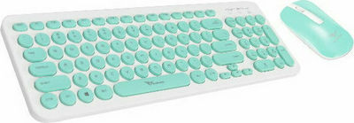 Alcatroz Jellybean A2000 Kabellos Tastatur & Maus Set Englisch US Blau