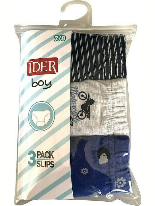 IDER Kinder-Set mit Slips Blau 3Stück