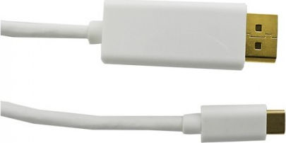 Qoltec USB 3.1 Video Cable USB-C Male - DisplayPort White 1m