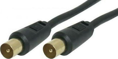 Powertech Antenna Cable Coax male - Coax male Black 1.5m (CAB-V007) 1pcs