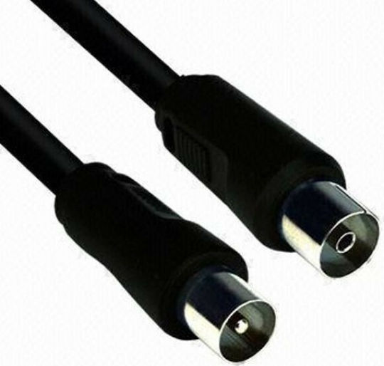 Powertech Antenna Cable Coax male - Coax male Black 1.5m (CAB-V007) 1pcs