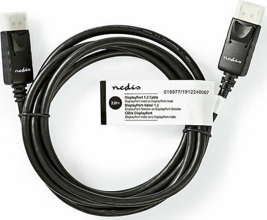 Nedis Cable DisplayPort male - DisplayPort male 2m Black (CCGT37010BK20)