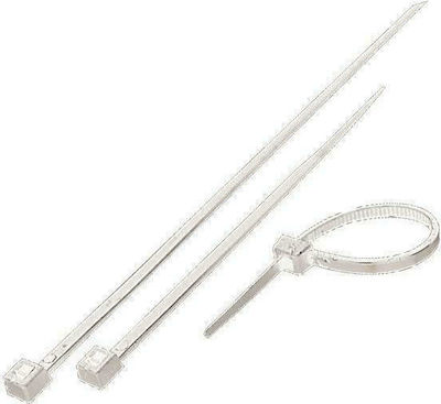 Eurolamp Pack of 50pcs White Plastic Cable Ties 300x4.8mm 147-54014