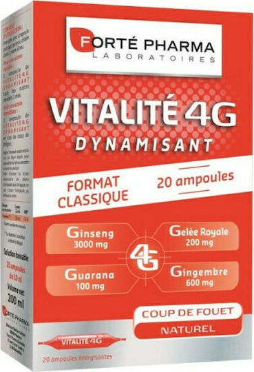 Forte Pharma Vitalite 4G Ειδικό Συμπλήρωμα Διατροφής 20 x 10ml Multiflavoured