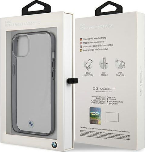 BMW Signature Collection Back Cover Σιλικόνης Διάφανο/Μαύρο (iPhone 13 mini)
