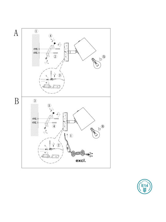 Trio Lighting Bell Μονό Σποτ με Ντουί E14 σε Γκρι Χρώμα
