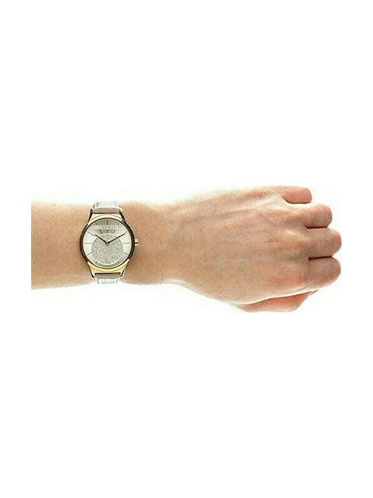 Esprit Uhr mit Weiß Lederarmband ES1L026L0025