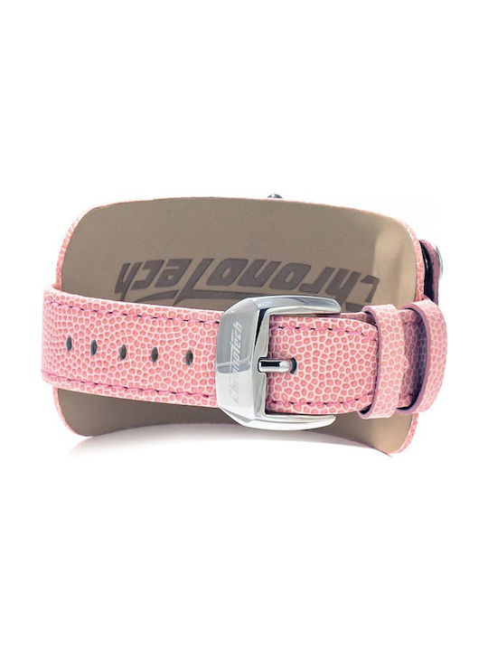 Chronotech Watch with Pink Leather Strap CT2039M-23