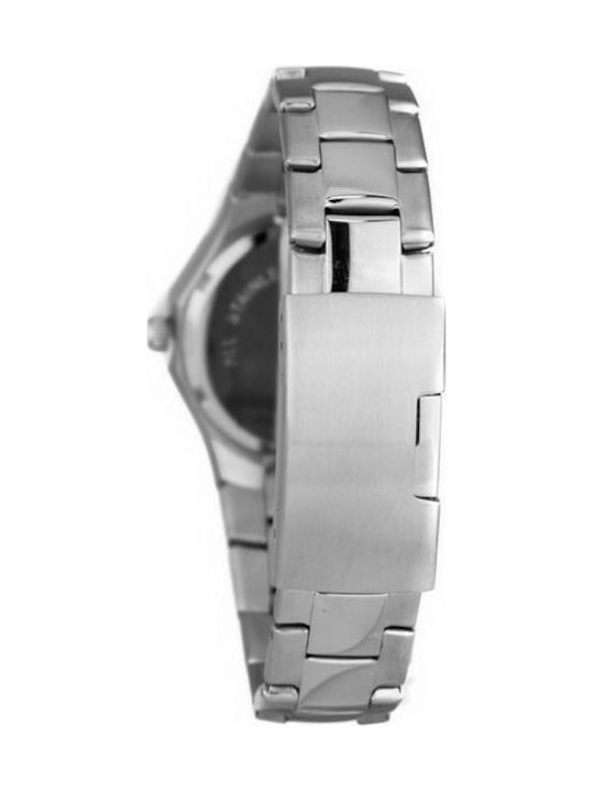 Justina Uhr mit Silber Metallarmband 11909N