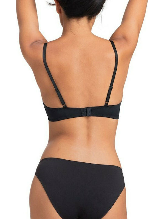 Alba Bra with Light Padding Underwire Petrol/Black