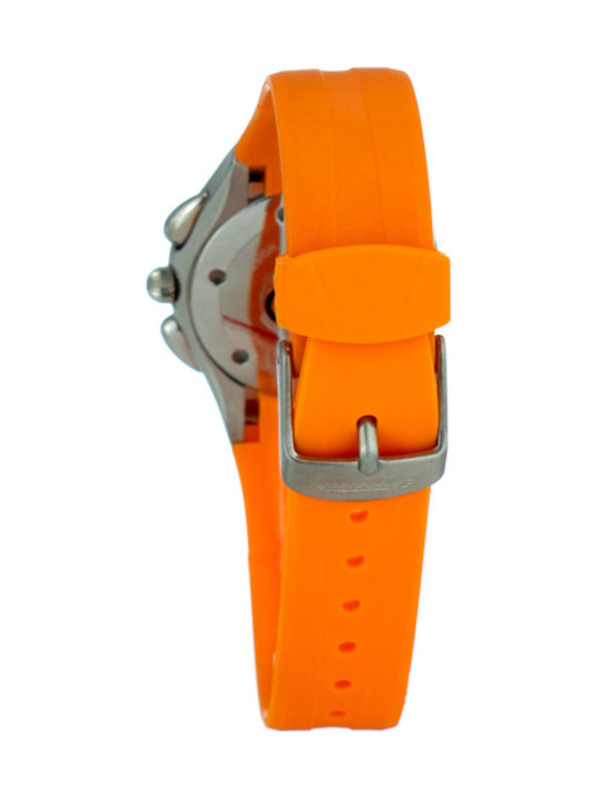 Chronotech Watch Chronograph with Orange Rubber Strap