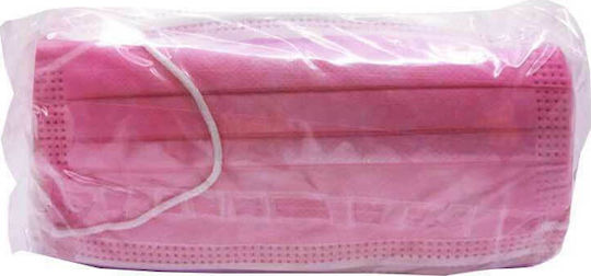 Como Surgical Mask single-use 3ply Type II BFE >98% Protective Mask Non-Reusable Type II Surgical Pink 50pcs