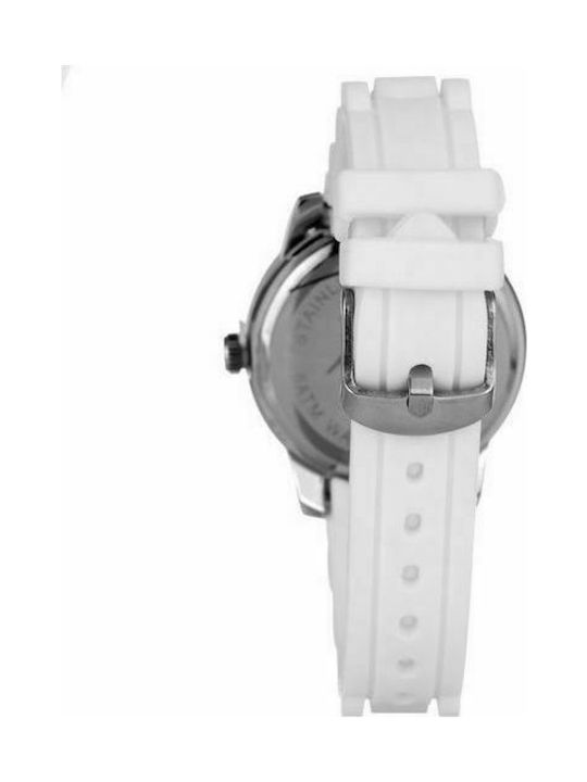 Justina Watch with White Rubber Strap 21976B