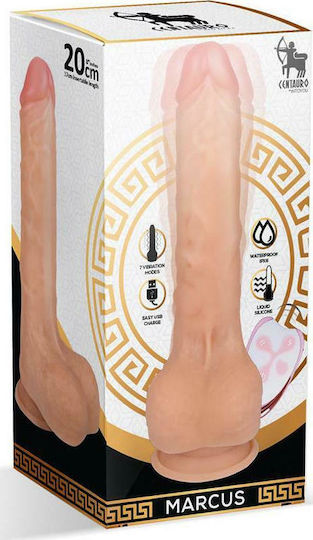 Centauro Centauro Marcus 2.0 Version Realistic Vibrating Dildo with Remote Control USB Реалистичен Вибратор с Дистанционно Управление 20см Телесен