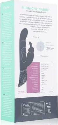 Easytoys Midnight Rabbit Vibrator Δονητής Rabbit 24cm Blue