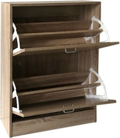 Ξύλινη με 2 Ράφια Καφέ 63x24x80cm 63-35242-29 Ξύλινη με 2 Ράφια Καφέ 63x24x80cm 63-35242-29